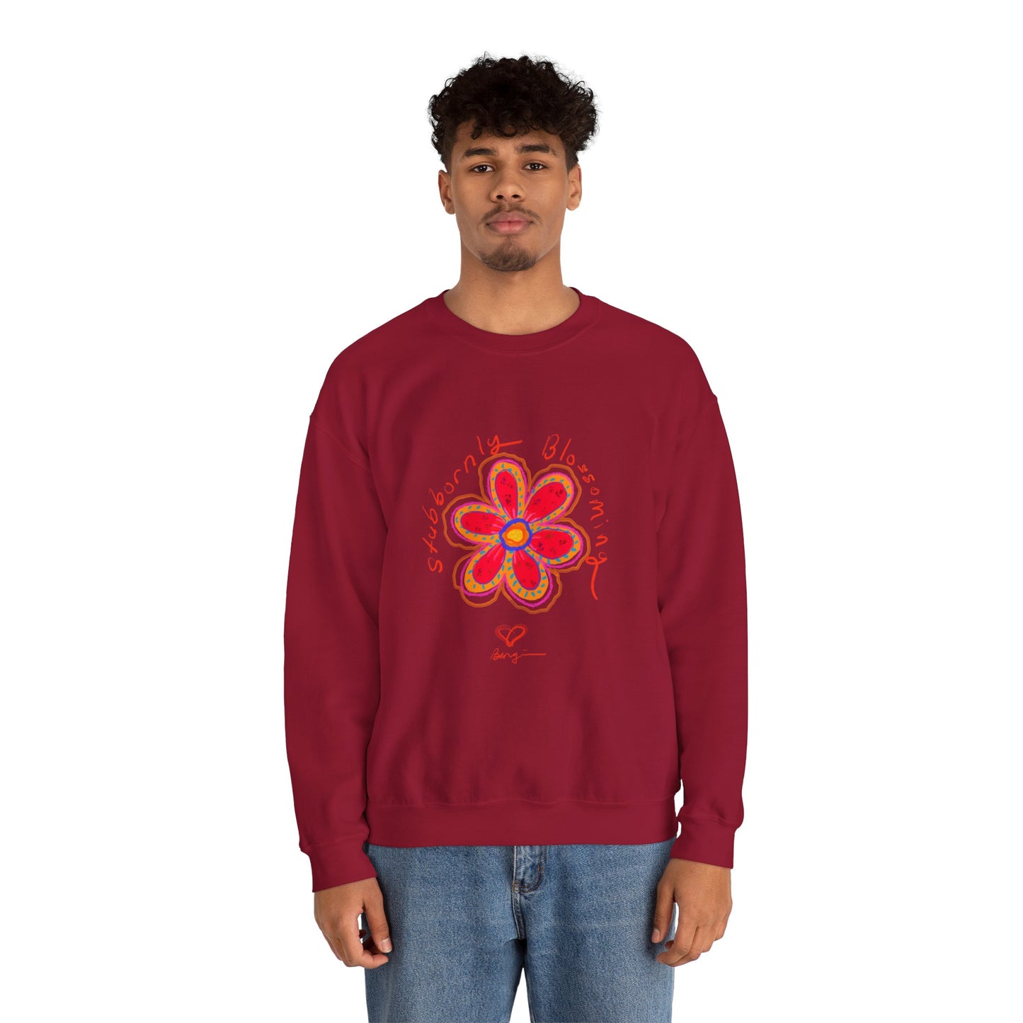 Stubbornly Blossoming Crewneck Sweatshirt - Unisex