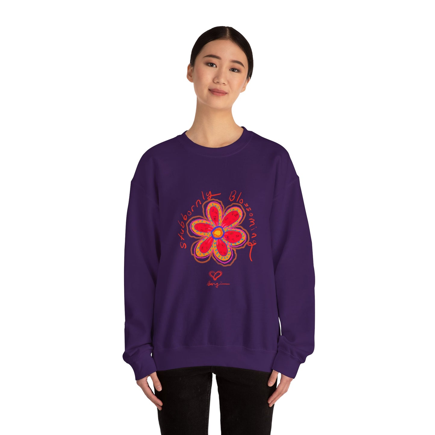 Stubbornly Blossoming Crewneck Sweatshirt - Unisex