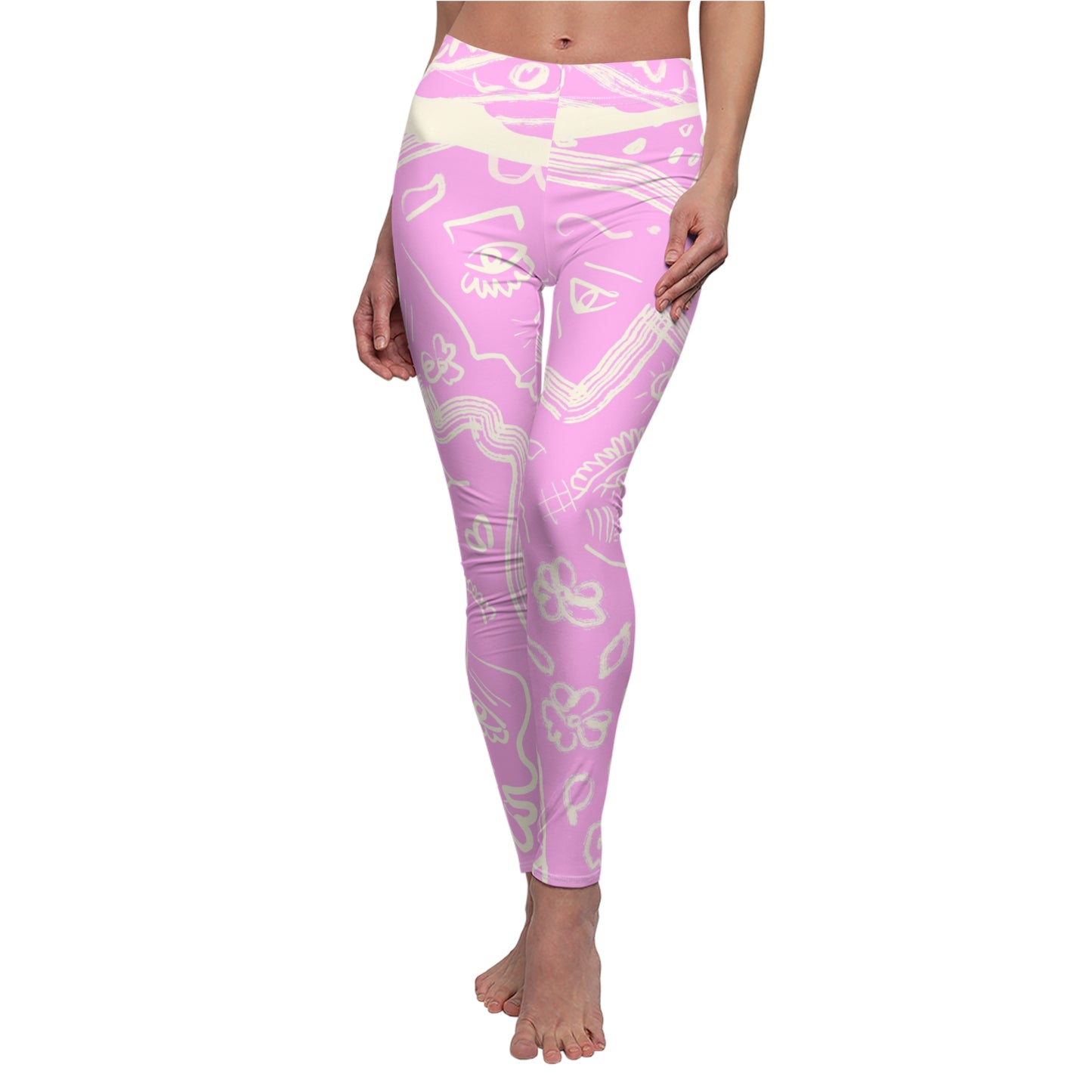 Cosmo Pink Women's Cut & Sew Casual Leggings