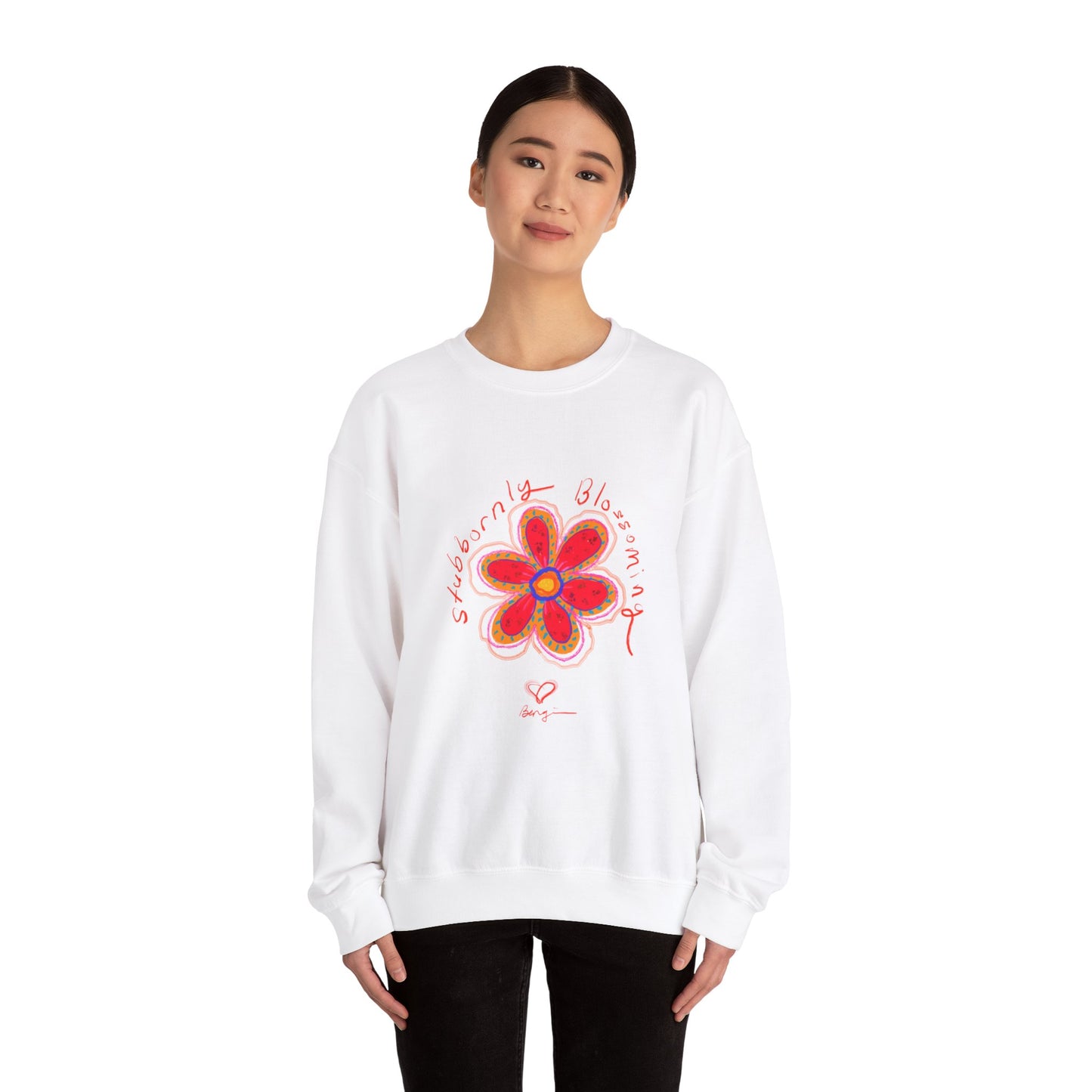 Stubbornly Blossoming Crewneck Sweatshirt - Unisex