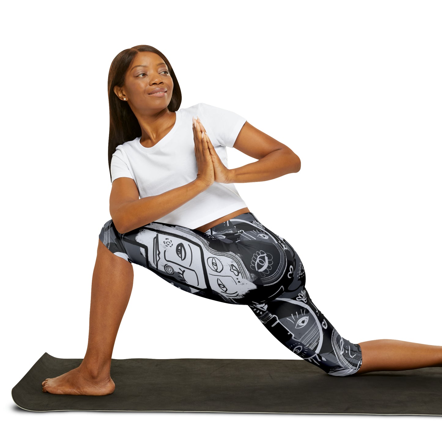 Picasso Yoga Capri Leggings