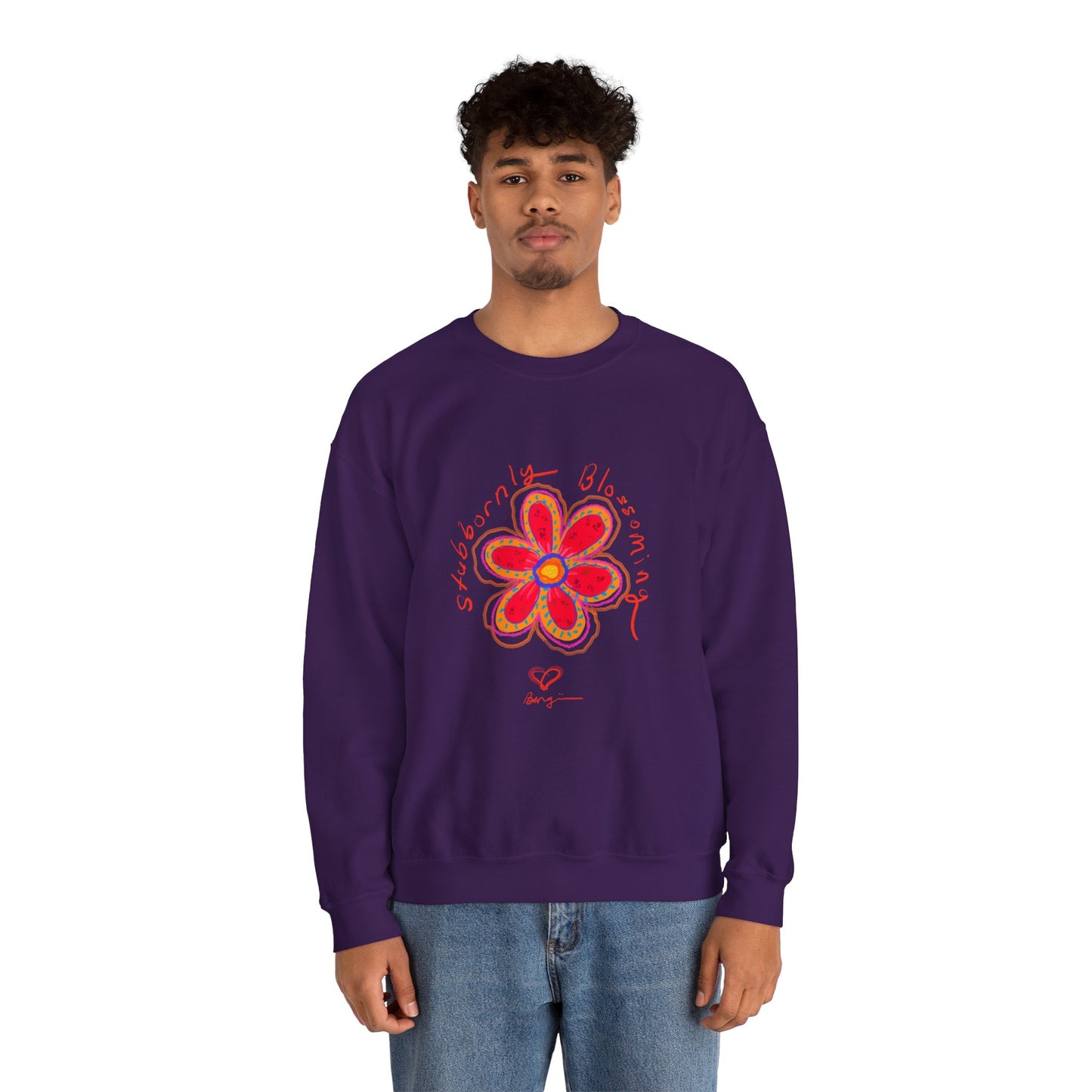 Stubbornly Blossoming Crewneck Sweatshirt - Unisex