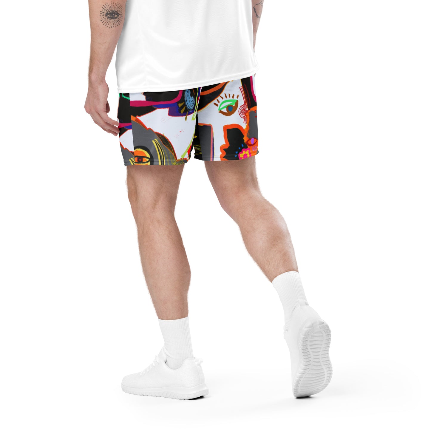 Picasso Midnight Unisex mesh shorts