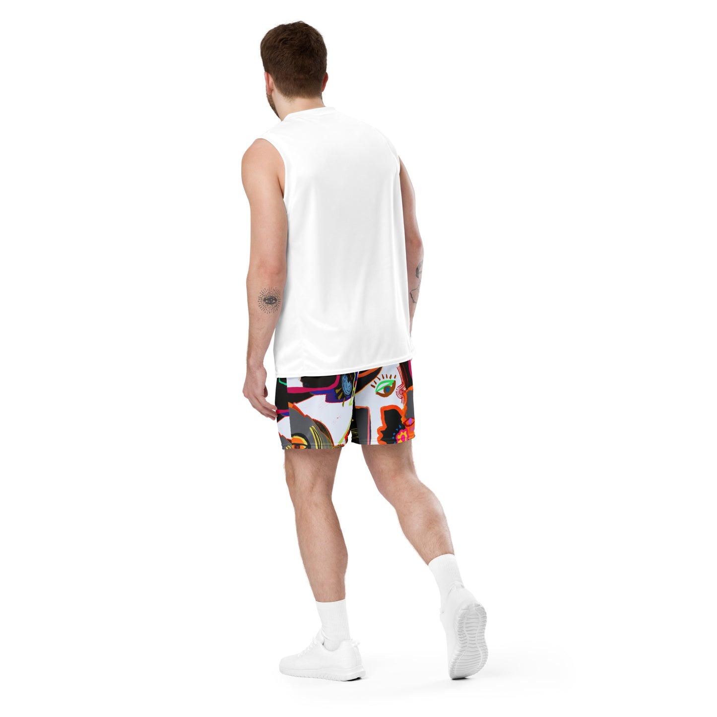 Picasso Midnight Unisex mesh shorts
