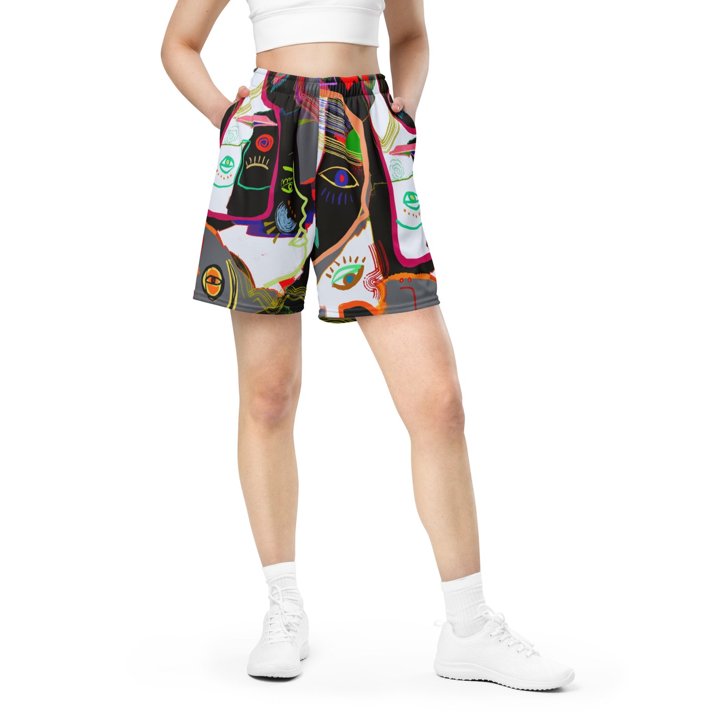 Picasso Midnight Unisex mesh shorts