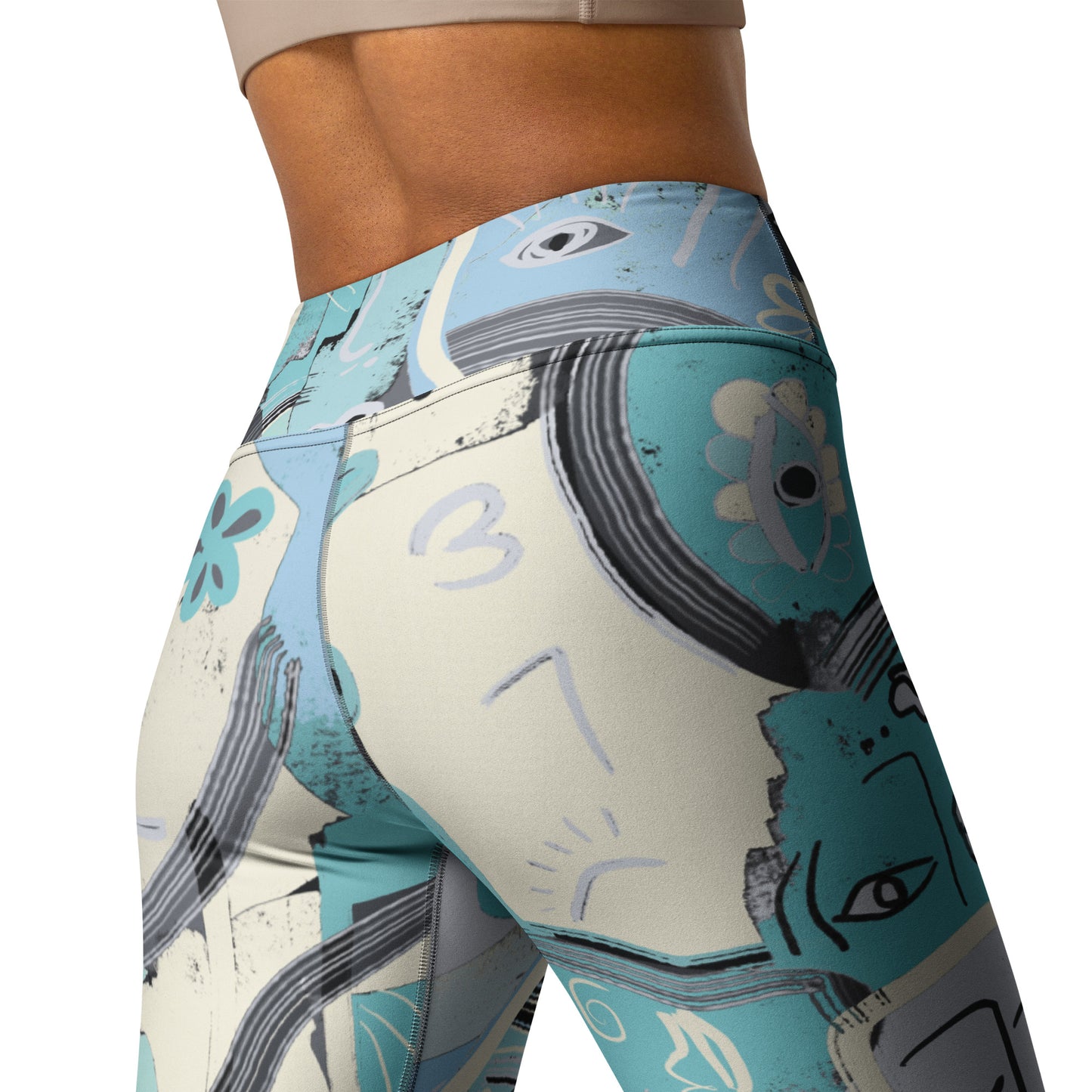 Picasso Surf High Waisted Yoga Leggings