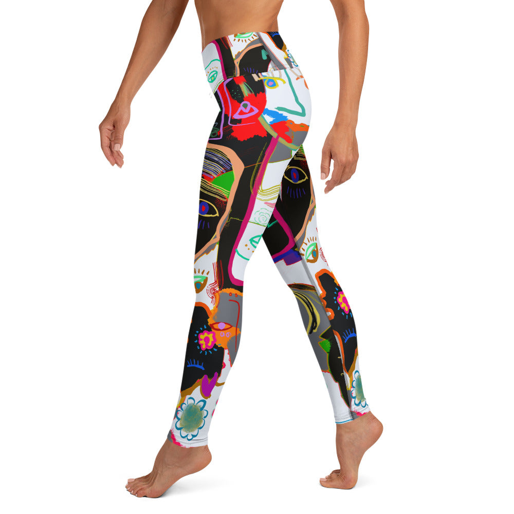 Picasso Midnight High Waisted Yoga Leggings