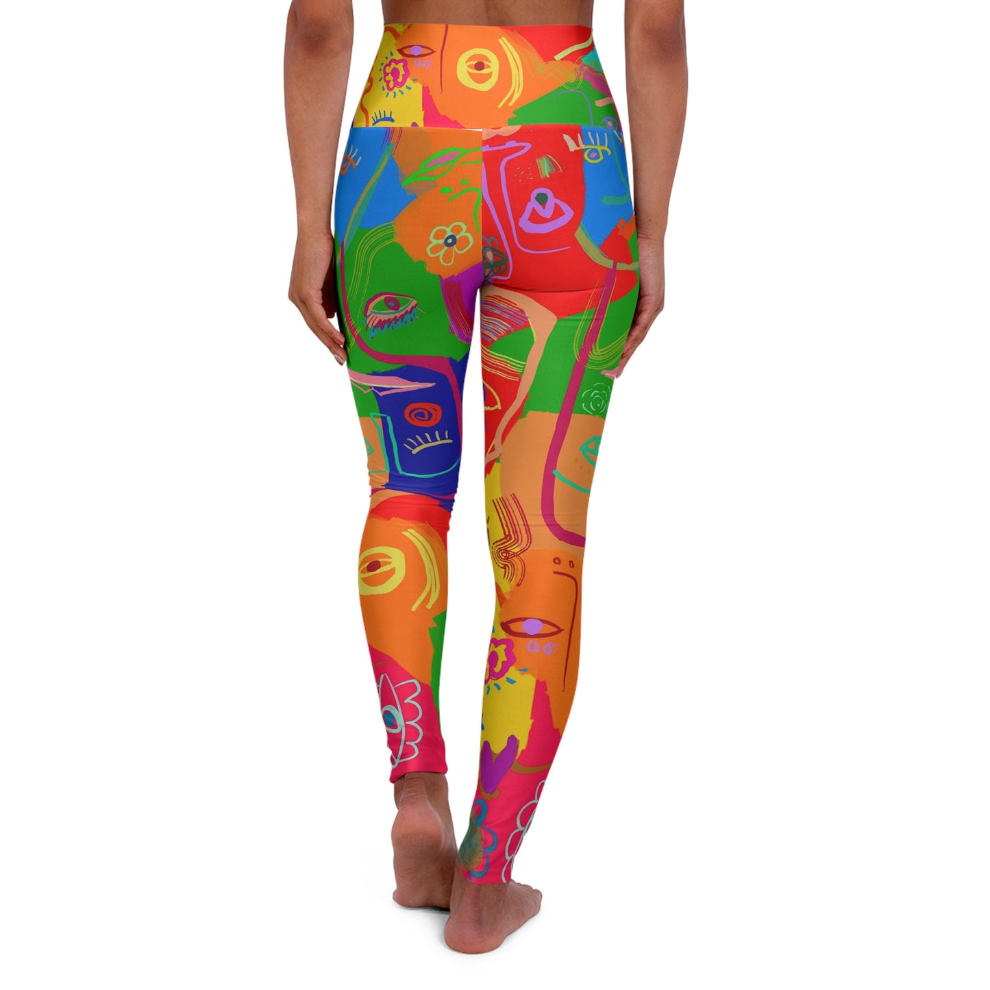 Picasso Colorful High Waisted Yoga Leggings