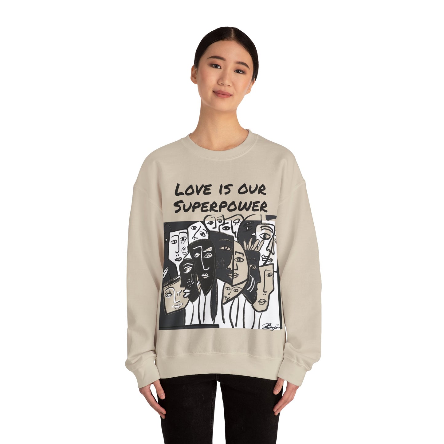 Love is our Superpower Crewneck Sweatshirt - Unisex