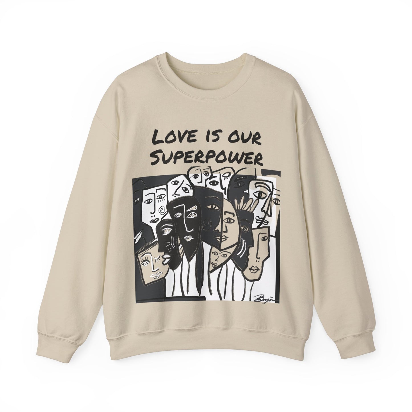 Love is our Superpower Crewneck Sweatshirt - Unisex