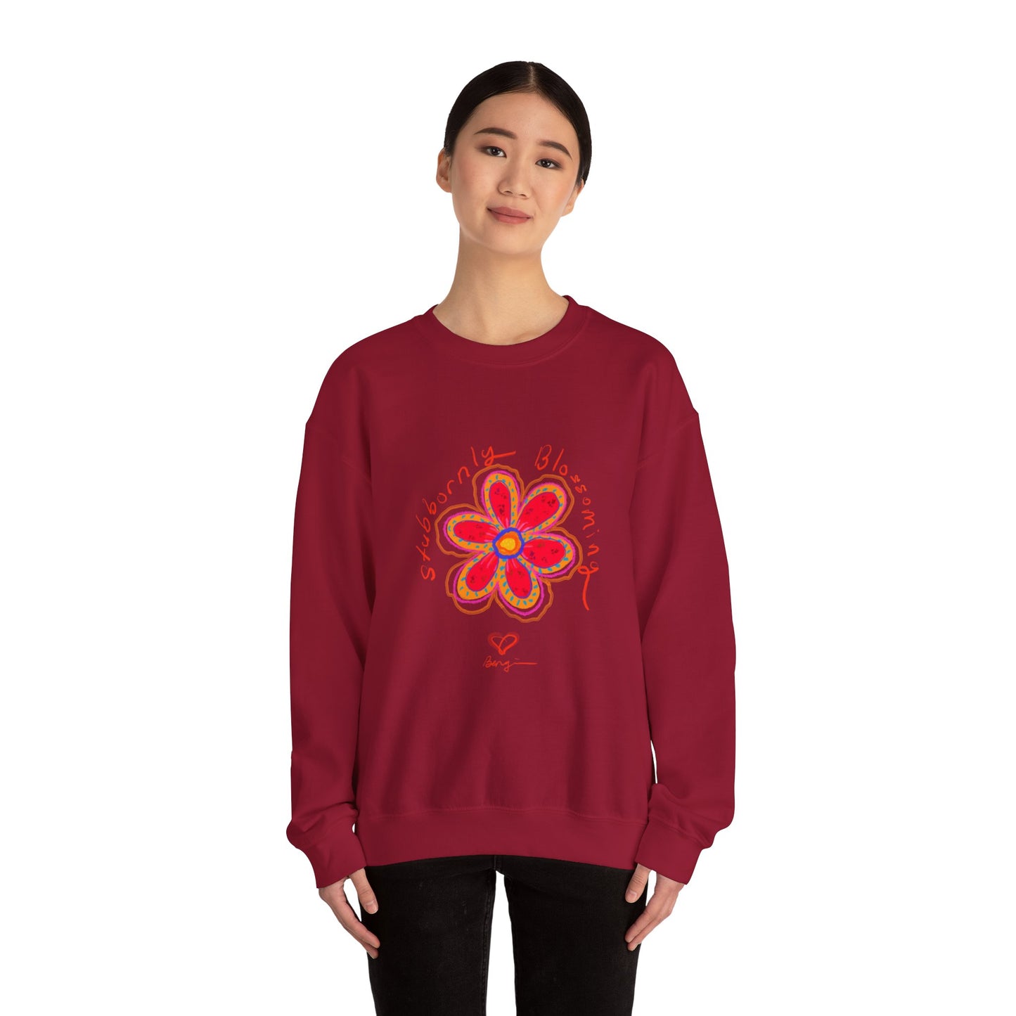 Stubbornly Blossoming Crewneck Sweatshirt - Unisex