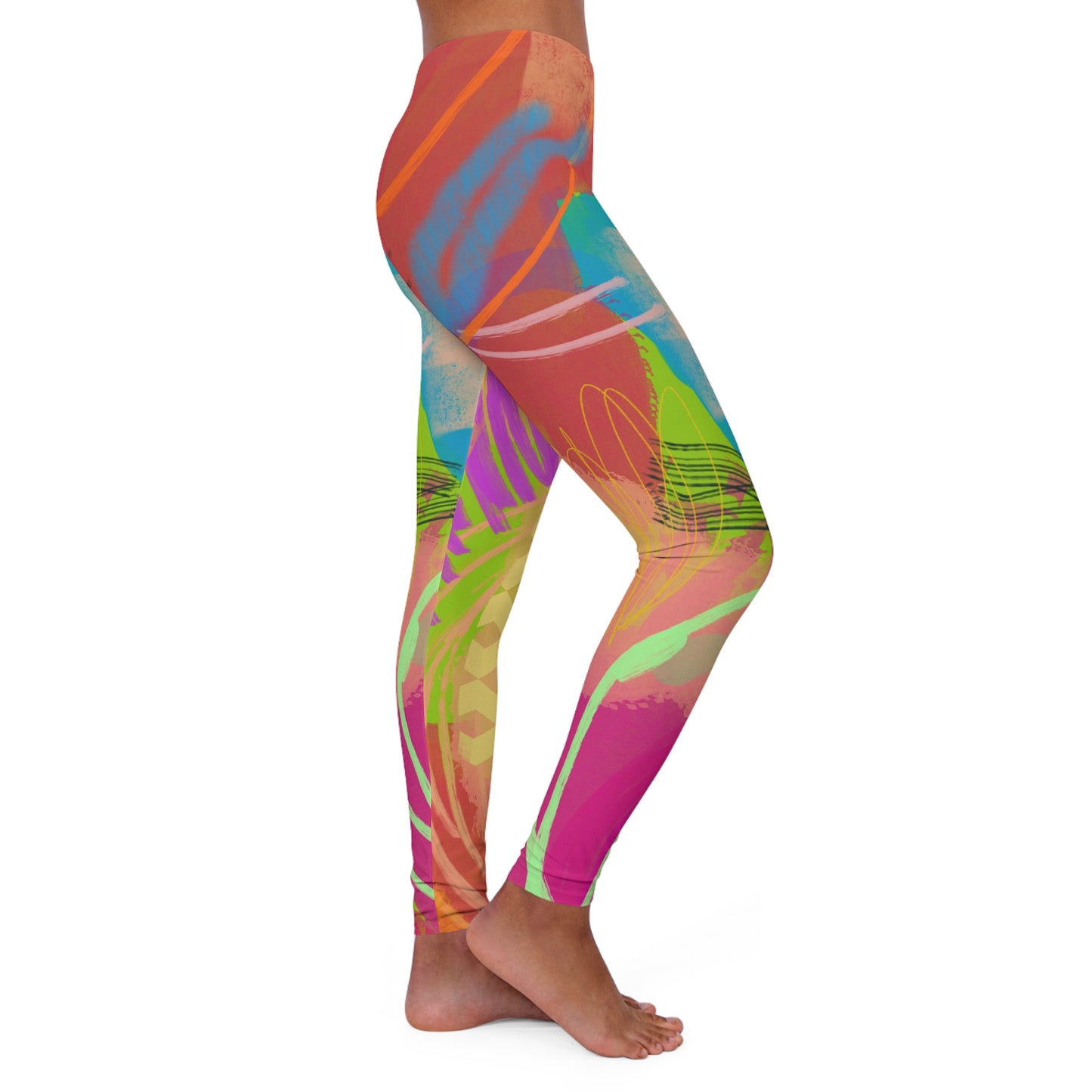 Pool Party Spandex Yoga Leggings