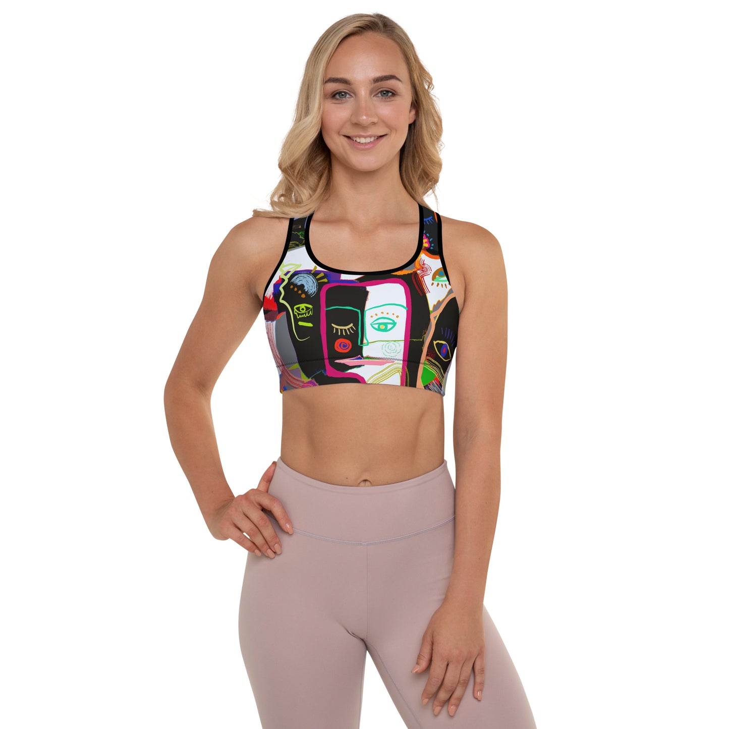 Picasso Midnight Padded Sports Bra