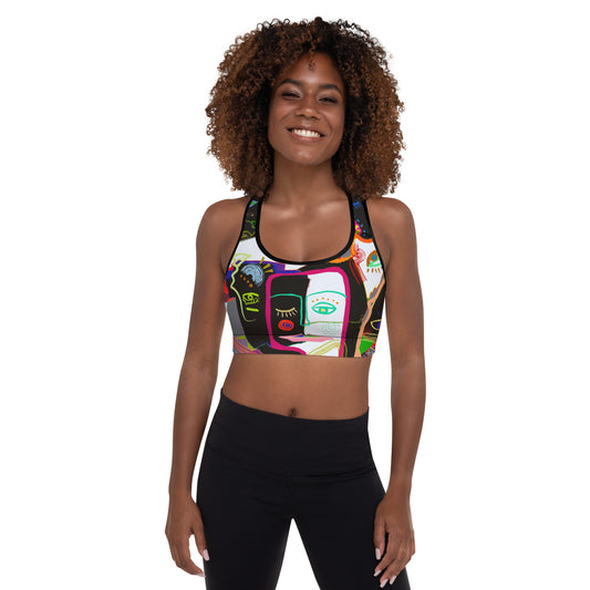 Picasso Midnight Padded Sports Bra