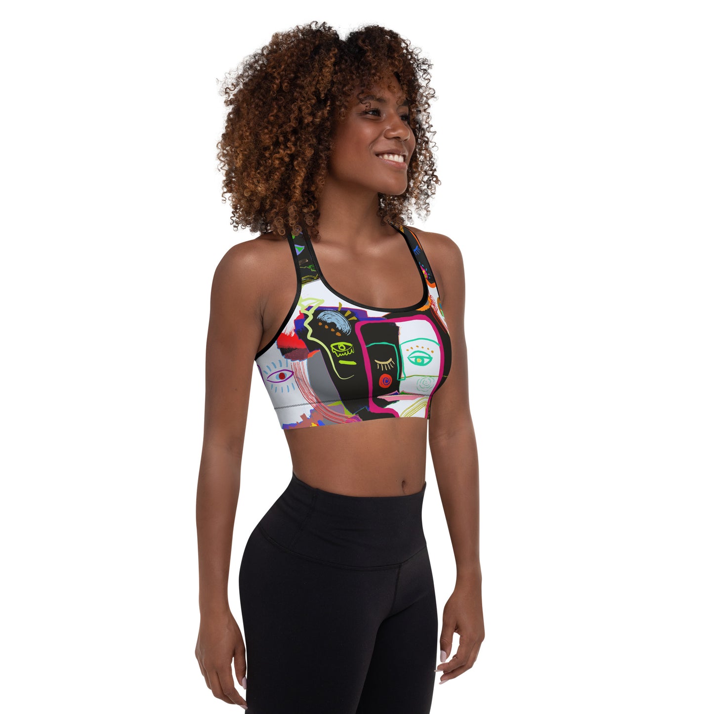 Picasso Midnight Padded Sports Bra