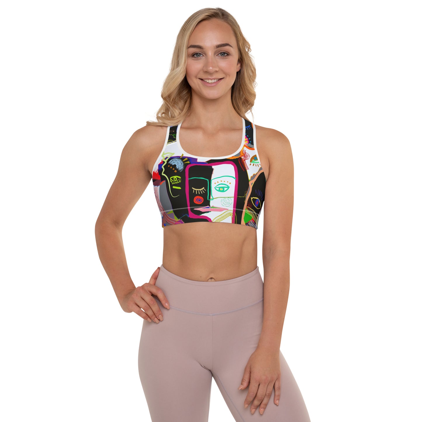 Picasso Midnight Padded Sports Bra