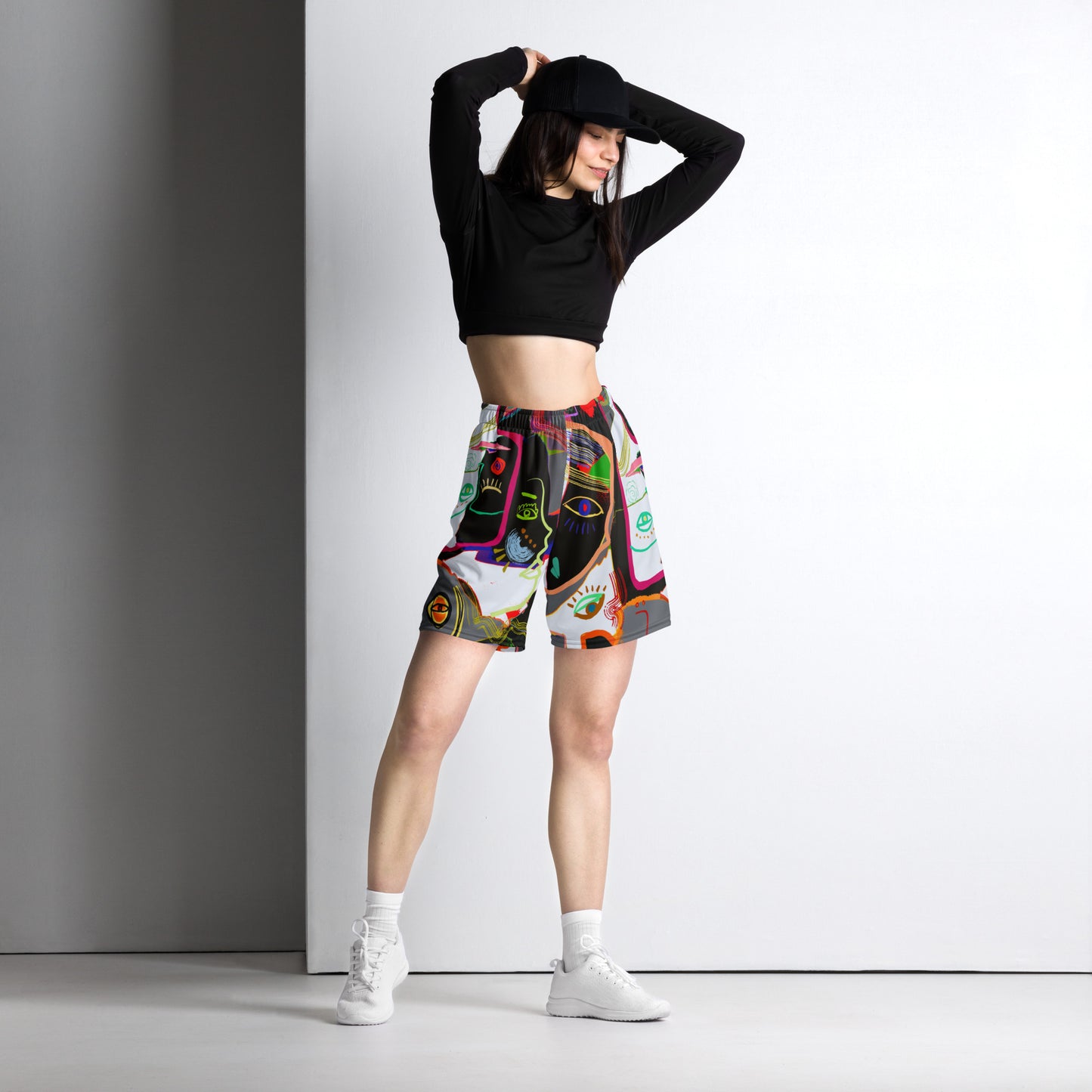 Picasso Midnight Unisex mesh shorts
