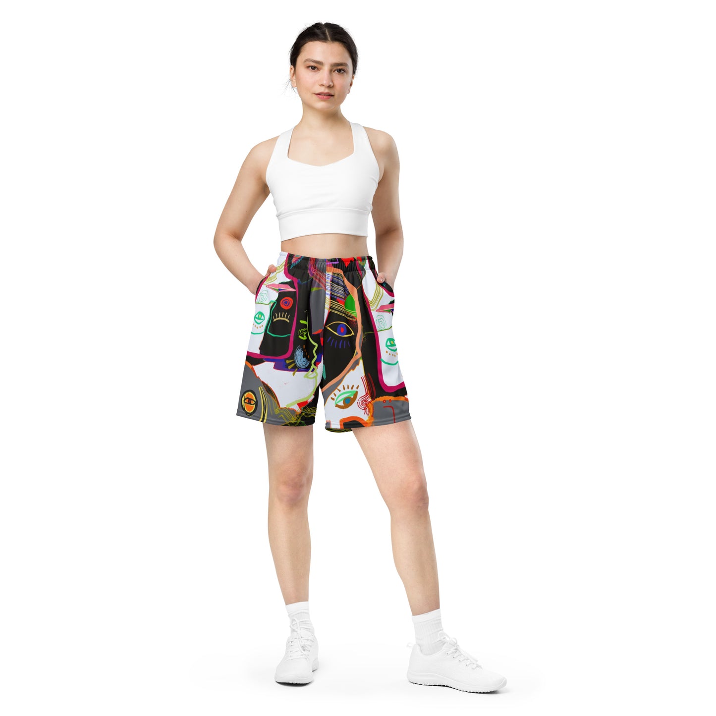 Picasso Midnight Unisex mesh shorts