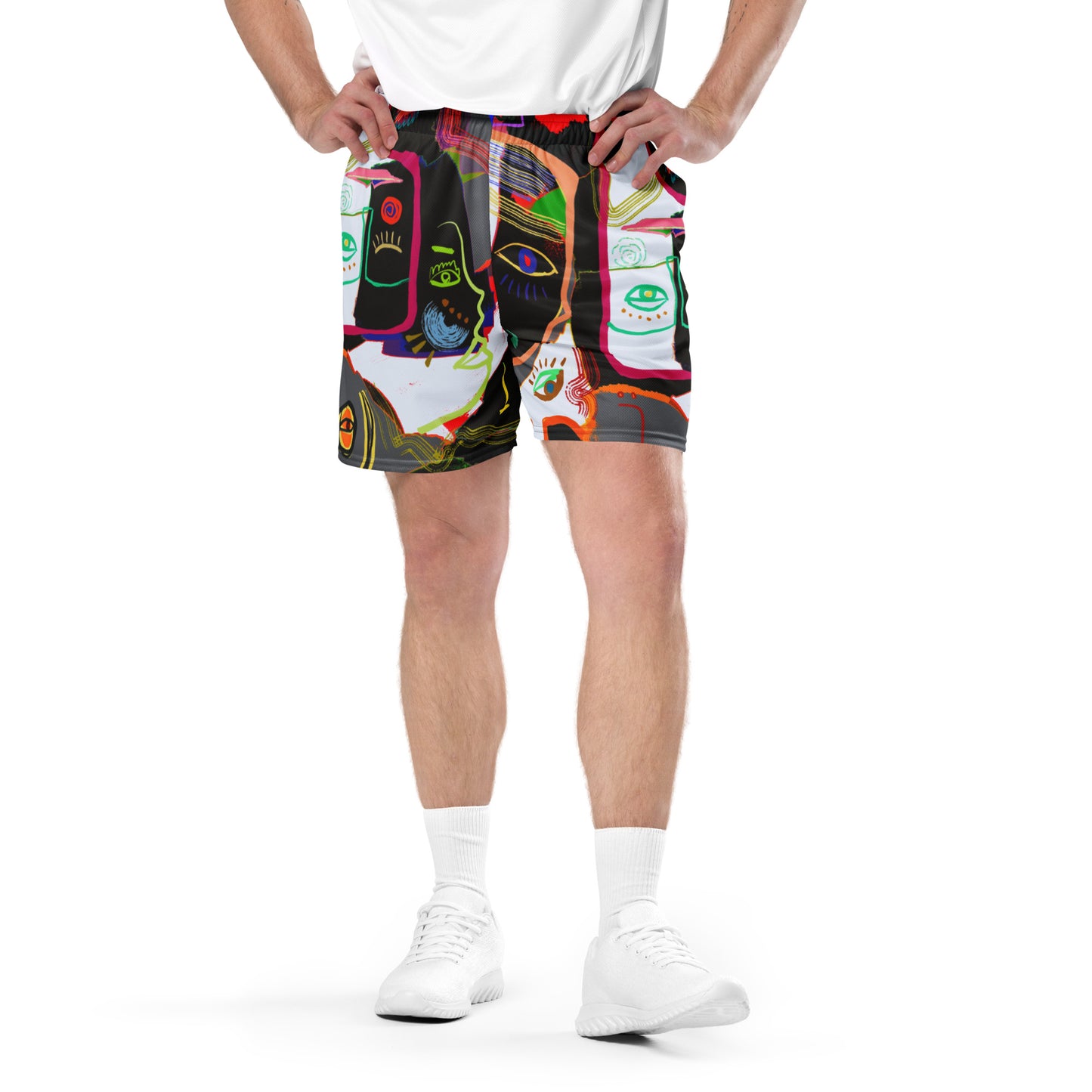 Picasso Midnight Unisex mesh shorts