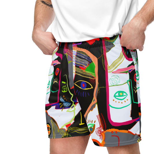 Picasso Midnight Unisex mesh shorts