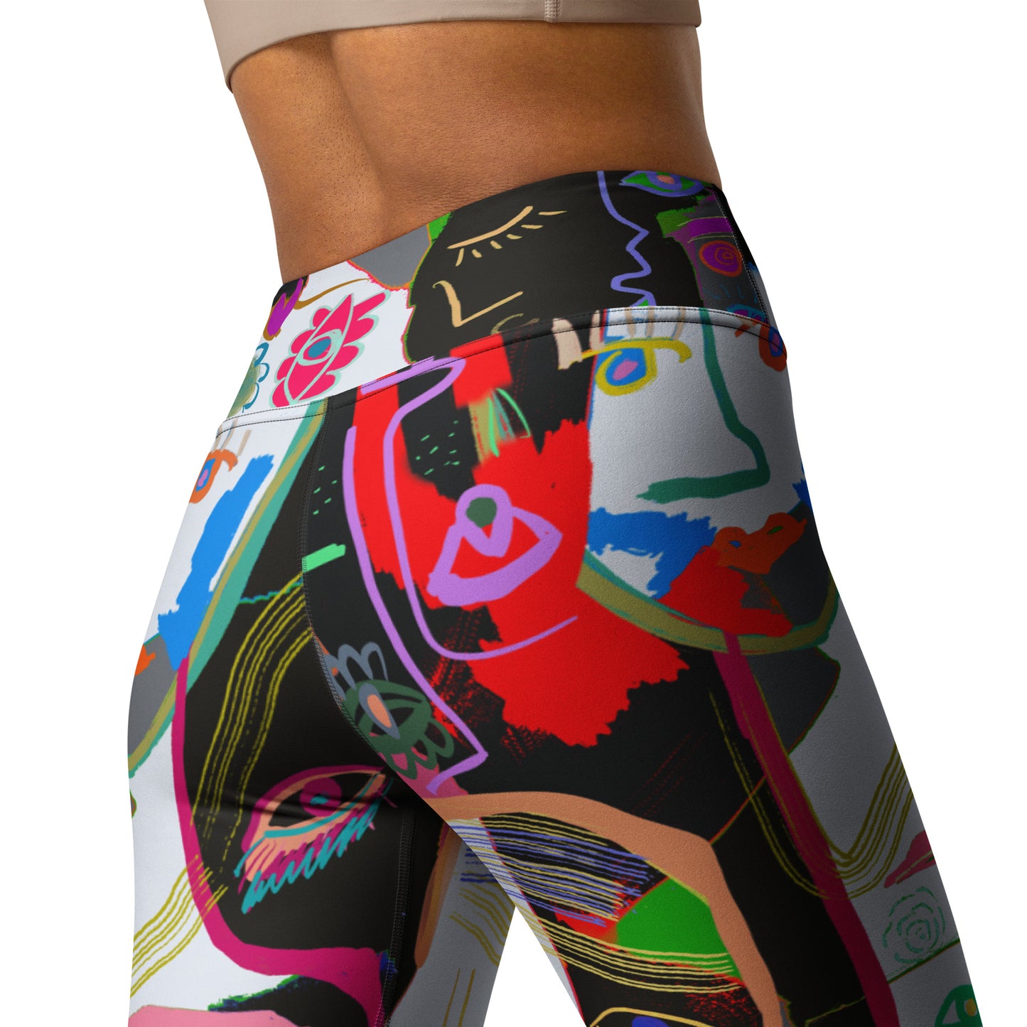 Picasso Midnight High Waisted Yoga Leggings