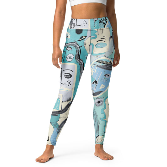 Picasso Surf High Waisted Yoga Leggings