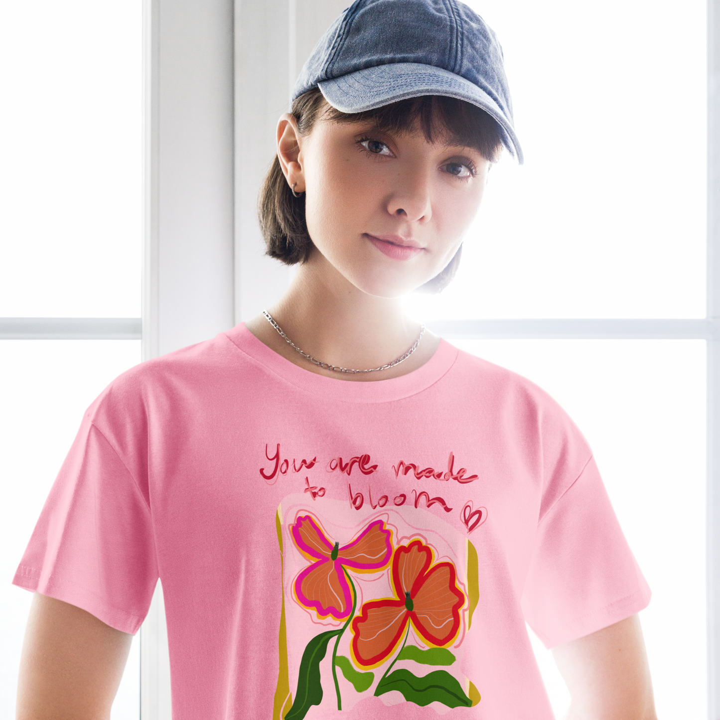 You are made to bloom crop top