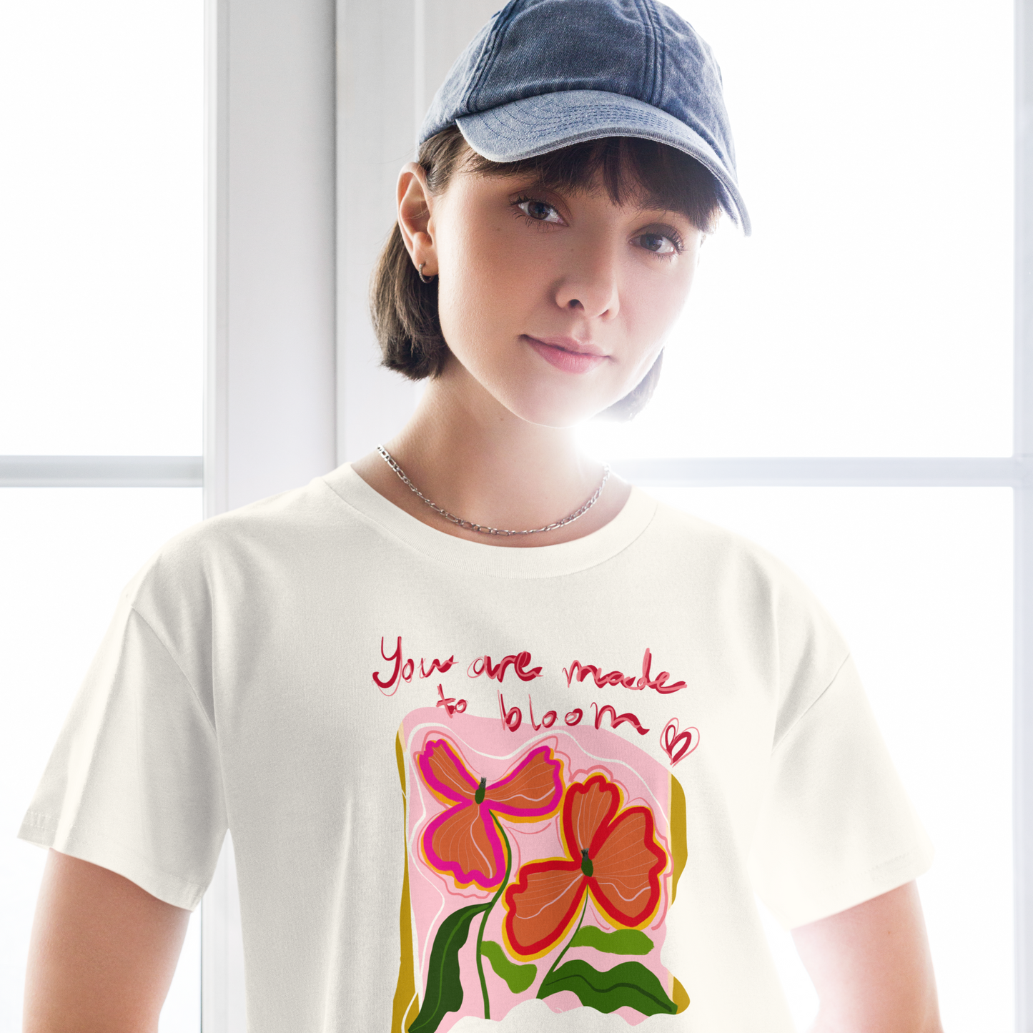 You are made to bloom crop top